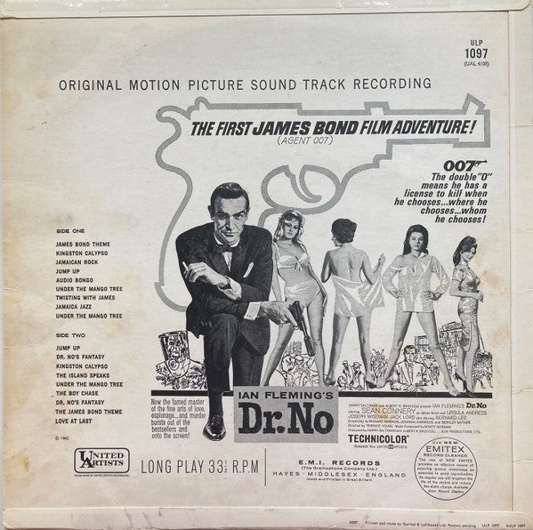 Monty Norman : Dr. No (Original Motion Picture Sound Track Album) (LP, Album, Mono)
