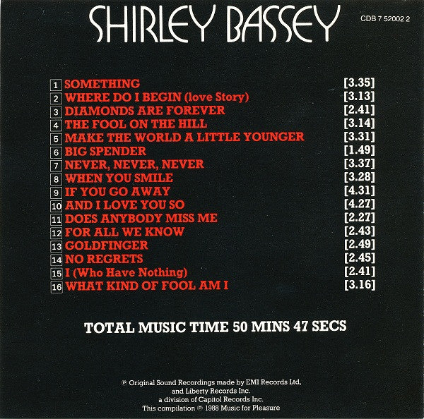 Shirley Bassey : The Singles (CD, Comp)