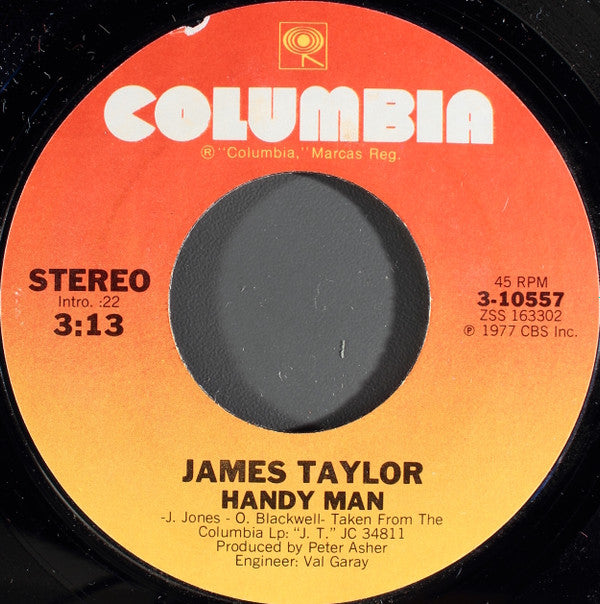 James Taylor (2) : Handy Man (7", Styrene, Ter)