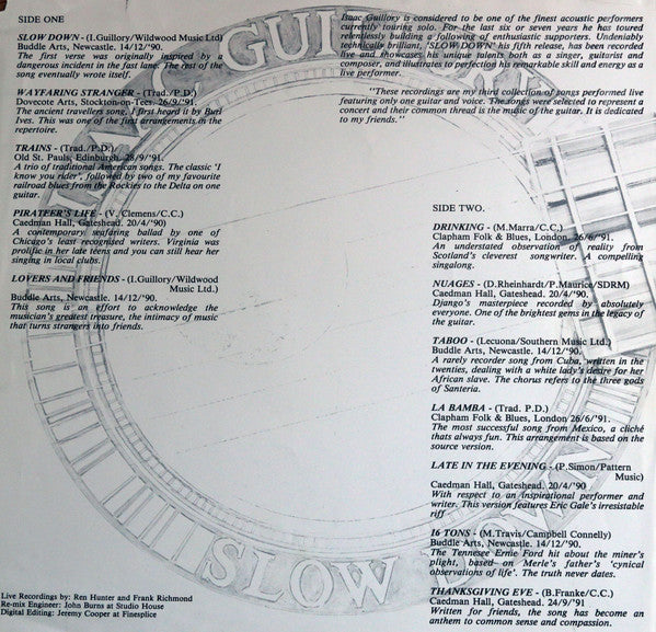 Isaac Guillory : Slow Down (LP, Album)