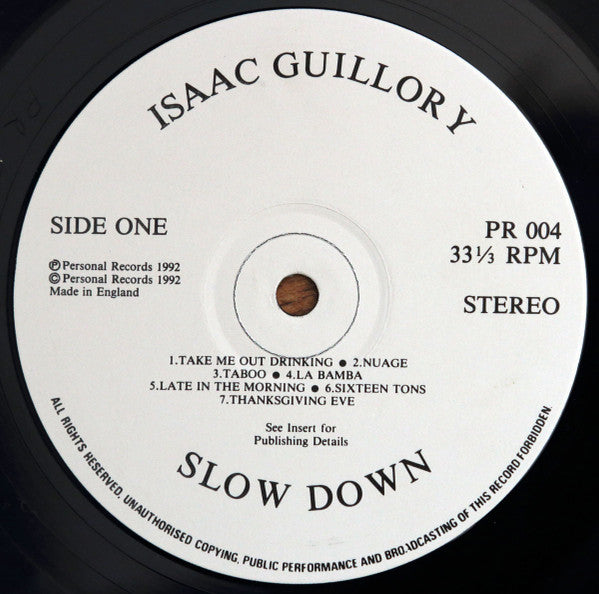 Isaac Guillory : Slow Down (LP, Album)