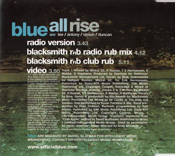 Blue (5) : All Rise (CD, Single, Enh)