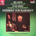 Johannes Brahms, Franz Schubert, Philharmonia Orchestra, Herbert von Karajan : Symphony No. 2 In D Major, Op. 72 / Symphony No. 8 In B Minor, D.759 ("Unfinished") (LP, Comp)