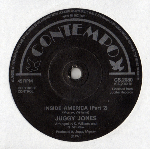 Juggy Murray Jones : Inside America (7", Single, Sol)