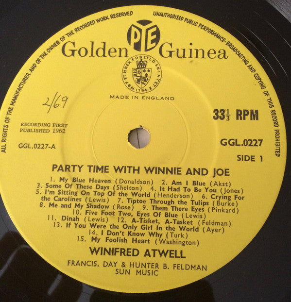 Winifred Atwell and Joe "Mr Piano" Henderson : Party Time With Winnie And Joe (LP, Album, Mono)