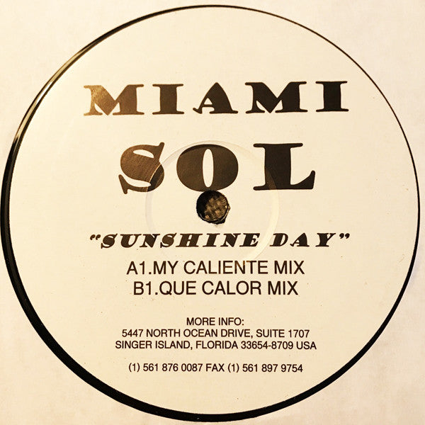 Miami Sol : Sunshine Day (12")