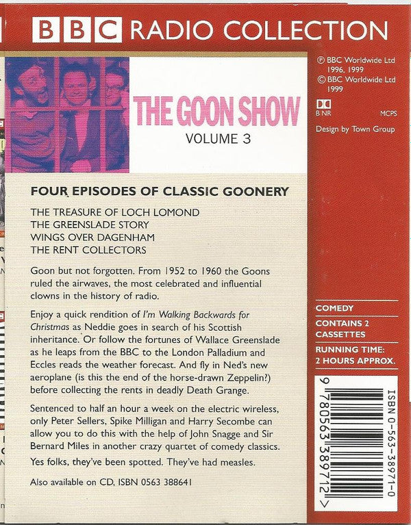 The Goons : The Goon Show Volume 3  I'm Walking Backwards For Christmas (2xCass, Comp, RE)