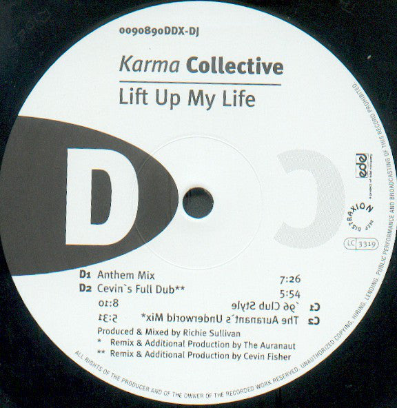 Karma Collective : Lift Up My Life (2x12", Promo)