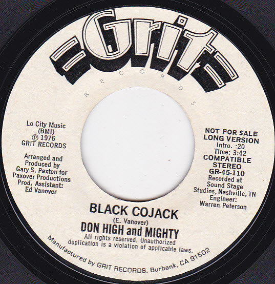 Don High And Mighty : Black Cojack (7", Single, Promo)