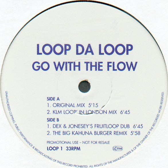 Loop Da Loop : Go With The Flow (12", Promo)