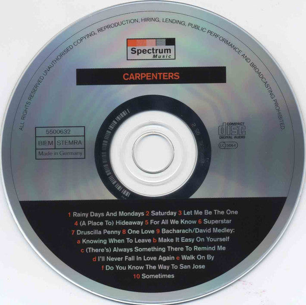 Carpenters : Carpenters (CD, Album, RE)