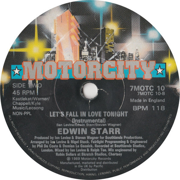 Edwin Starr : Let's Fall In Love Tonight (7", Single)