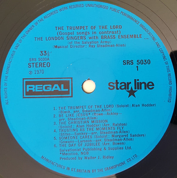 The London Singers With The Salvation Army Band : The Trumpet Of The Lord  (LP)
