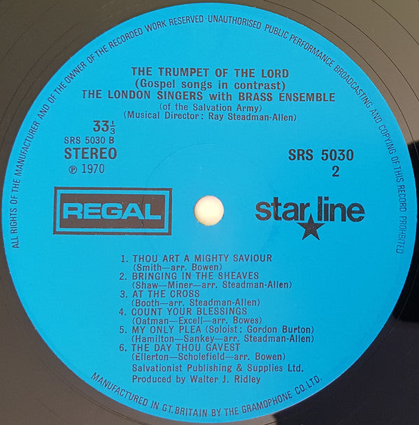 The London Singers With The Salvation Army Band : The Trumpet Of The Lord  (LP)