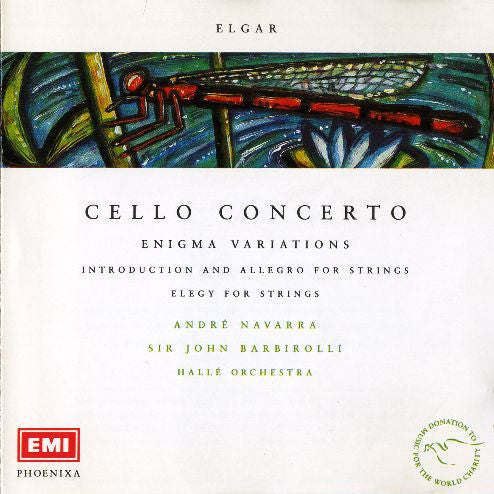 Sir Edward Elgar – André Navarra, Sir John Barbirolli / Hallé Orchestra : Cello Concerto ∙ Enigma Variations · Introduction And Allegro For Strings ∙ Elegy For Strings (CD, Comp, Mono, RM)