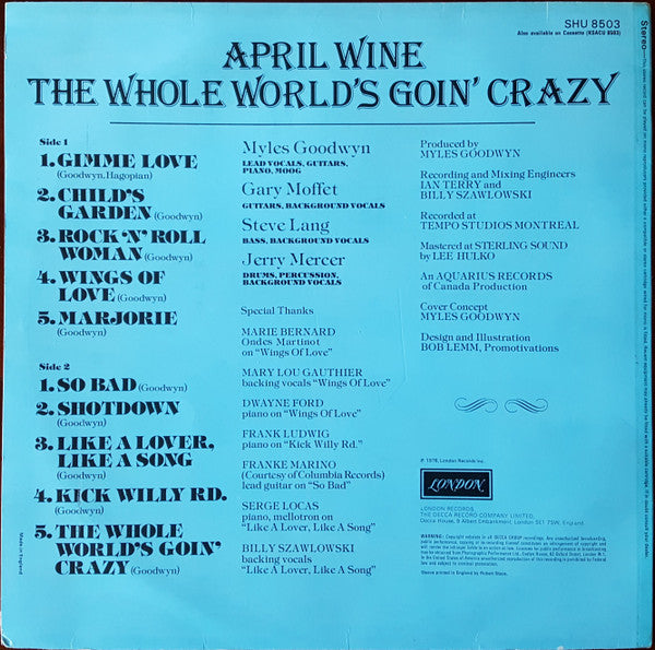April Wine : The Whole World's Goin' Crazy (LP, Album)
