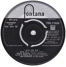 Ian Stewart (7) : Hits For Six (7", EP, Mono)