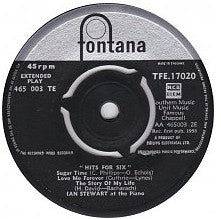 Ian Stewart (7) : Hits For Six (7", EP, Mono)