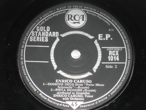 Enrico Caruso : Four Sacred Songs (7", EP, Comp)