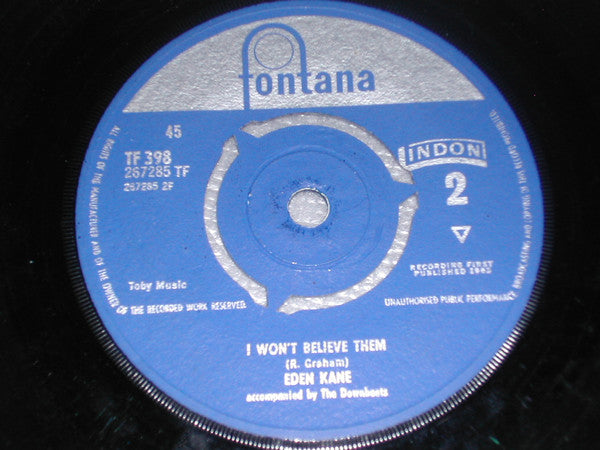 Eden Kane : Tomorrow Night (7", Single, Pic)