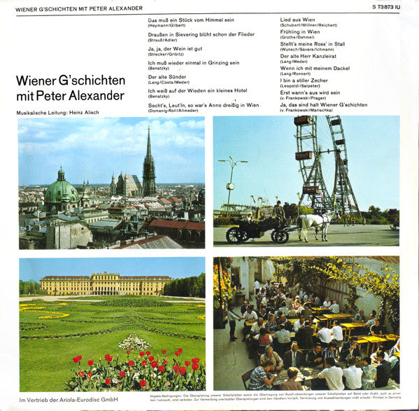 Peter Alexander : Wiener G'schichten Mit Peter Alexander (LP, Album, RE)