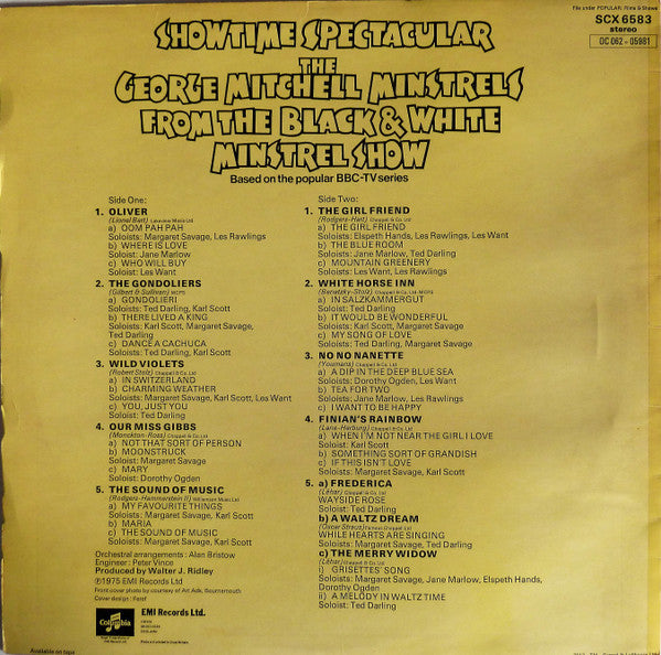The George Mitchell Minstrels : Showtime Spectacular (LP)
