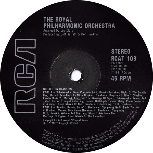 The Royal Philharmonic Orchestra* : Hooked On Classics (12")