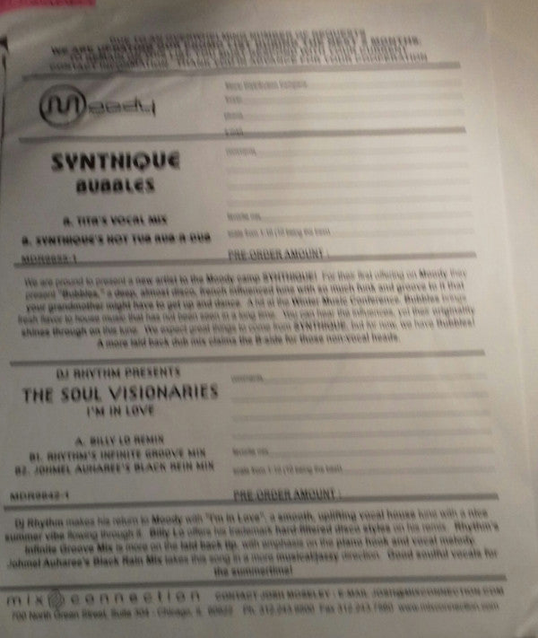 DJ Rhythm Presents The Soul Visionaries : I'm In Love (12", Promo)