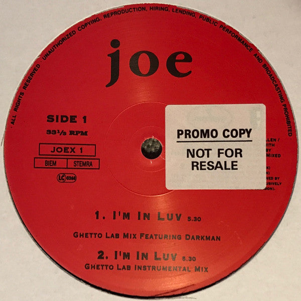 Joe : I'm In Luv (12")
