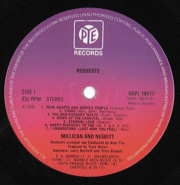 Millican & Nesbitt : Requests (LP, Comp)