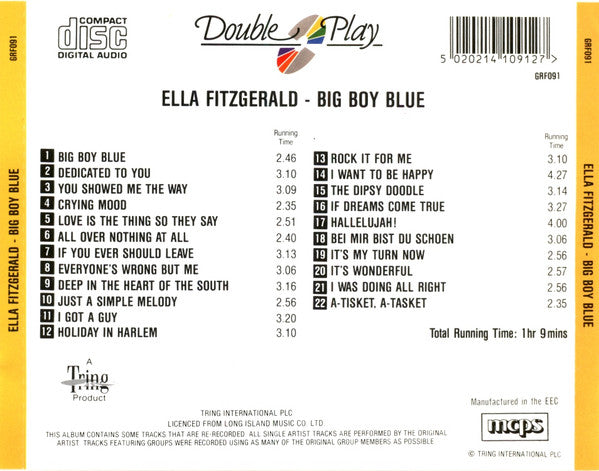 Ella Fitzgerald : Big Boy Blue (CD, Comp)
