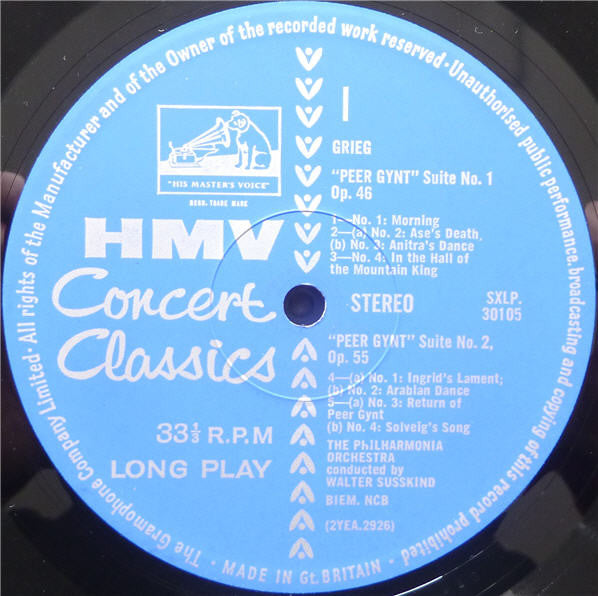 Edvard Grieg - Walter Susskind, Philharmonia Orchestra : Peer Gynt - Symphonic Dances (LP)