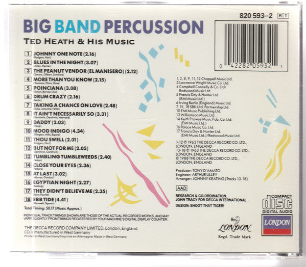 Ted Heath And His Music : Big Band Percussion (CD, Album, RE)