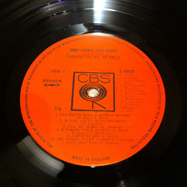 Vikki Carr : Vikki Carr's Love Story (LP, Album)