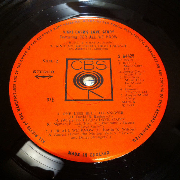 Vikki Carr : Vikki Carr's Love Story (LP, Album)
