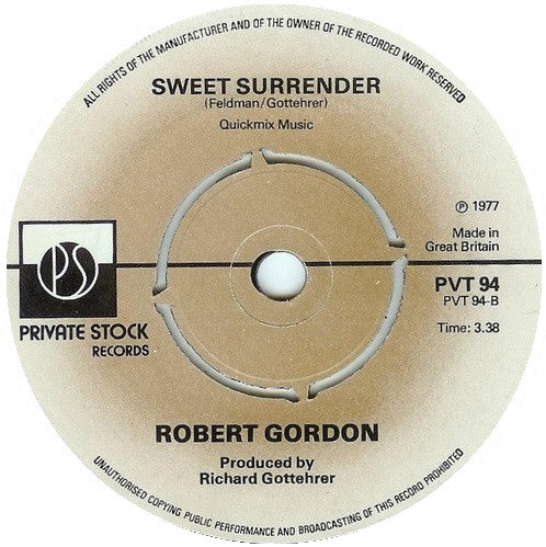 Robert Gordon (2) : Red Hot (7")