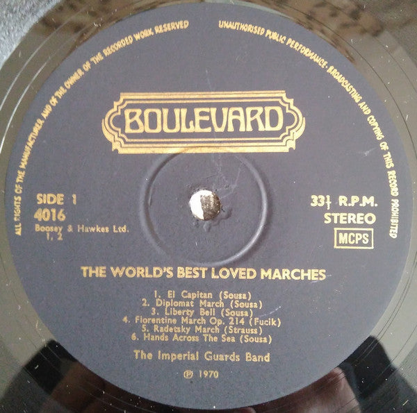 The Imperial Guards Band : The World's Best Loved Marches (LP)
