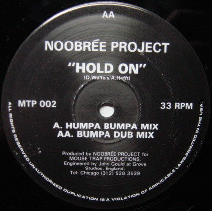 Noobree Project : Hold On (12")
