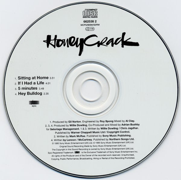 Honeycrack : Sitting At Home (CD, Single)