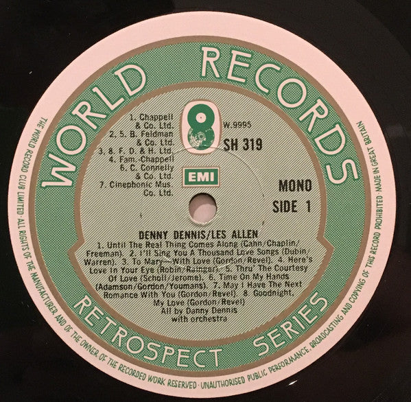 Denny Dennis & Les Allen : 1934 - 1938 (LP, Comp)