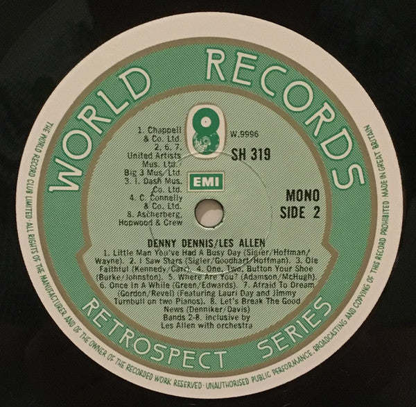 Denny Dennis & Les Allen : 1934 - 1938 (LP, Comp)