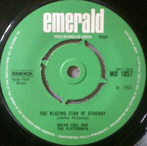 Brian Coll And The Plattermen : The Blazing Star Of Athenry (7", Single)