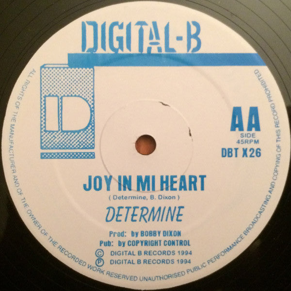 Determine : I Shall Not / Joy In Mi Heart (12")
