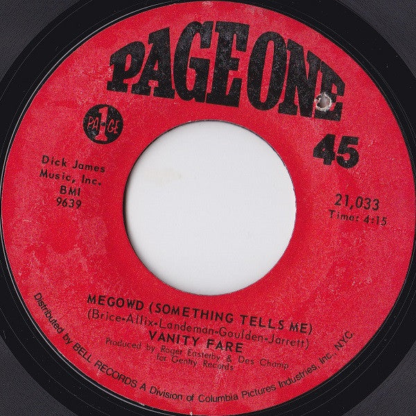 Vanity Fare : (I Remember) Summer Morning  (7")