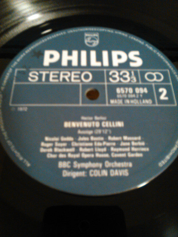 Hector Berlioz, Nicolai Gedda, Christiane Eda-Pierre, Jules Bastin / Roger Soyer, Sir Colin Davis : Benvenuto Cellini (Excerpts) (LP)
