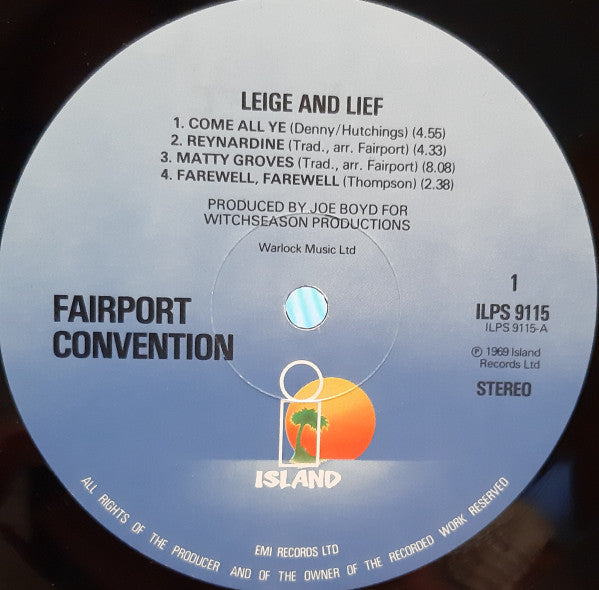 Fairport Convention : Liege & Lief (LP, Album, RE, Blu)