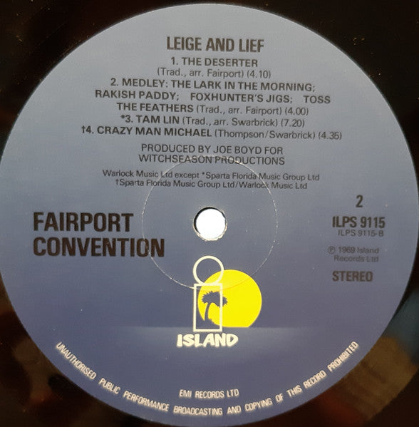 Fairport Convention : Liege & Lief (LP, Album, RE, Blu)