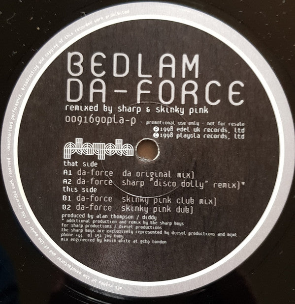 Bedlam : Da Force (12", Promo)