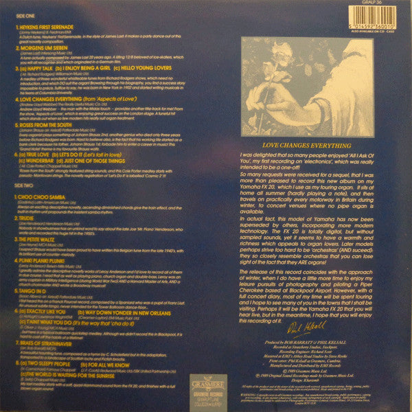 Phil Kelsall : Love Changes Everything (LP)