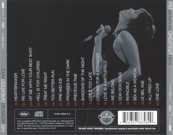 Pat Benatar : Greatest Hits (CD, Comp)